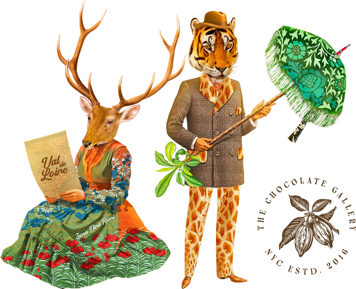 The Chocolate Gallery founders illustration